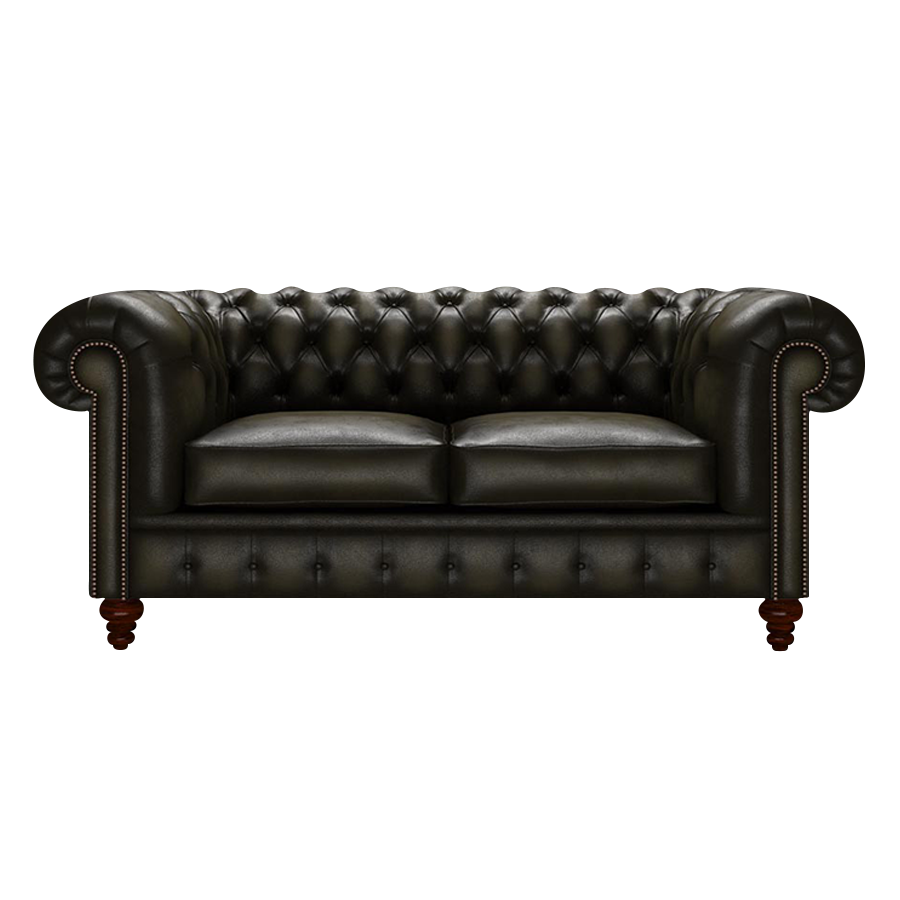 Raleigh 2 Sits Chesterfield Soffa Antique Olive