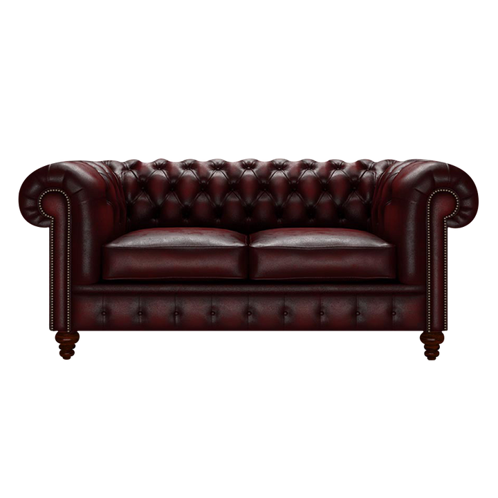 Raleigh 2 Sits Chesterfield Soffa Antique Red