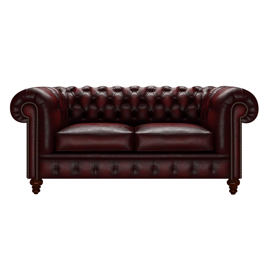 Raleigh 2 Sits Chesterfield Soffa Antique Red