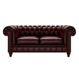 Raleigh 2 Sits Chesterfield Soffa Antique Red
