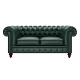 Raleigh 2 Sits Chesterfield Soffa Birch Forest Green