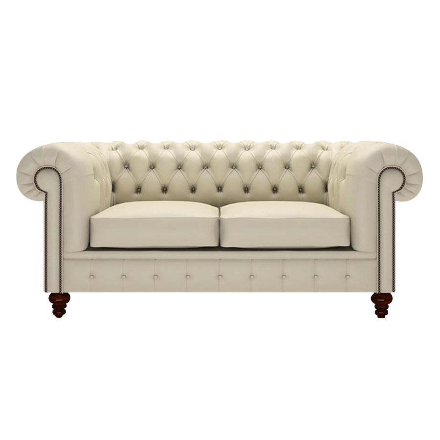 Ladda upp bild till gallerivisning, Raleigh 2 Sits Chesterfield Soffa Birch Ivory
