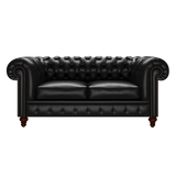 Raleigh 2 Sits Chesterfield Soffa Old English Black