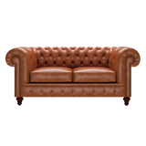 Raleigh 2 Sits Chesterfield Soffa Old English Bruciato