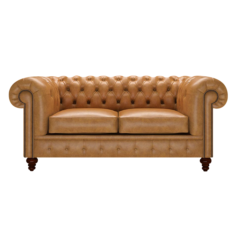 Ladda upp bild till gallerivisning, Raleigh 2 Sits Chesterfield Soffa Old English Buckskin
