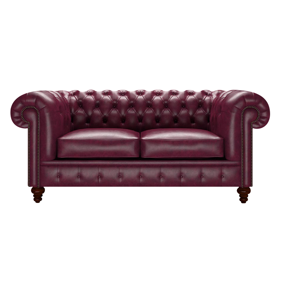 Raleigh 2 Sits Chesterfield Soffa Old English Burgundy