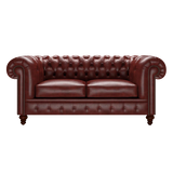 Raleigh 2 Sits Chesterfield Soffa Old English Chestnut