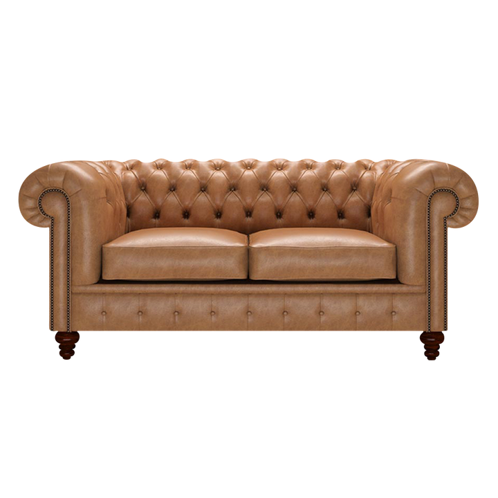Raleigh 2 Sits Chesterfield Soffa Old English Tan