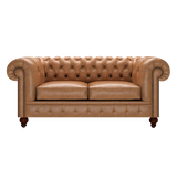 Raleigh 2 Sits Chesterfield Soffa Old English Tan