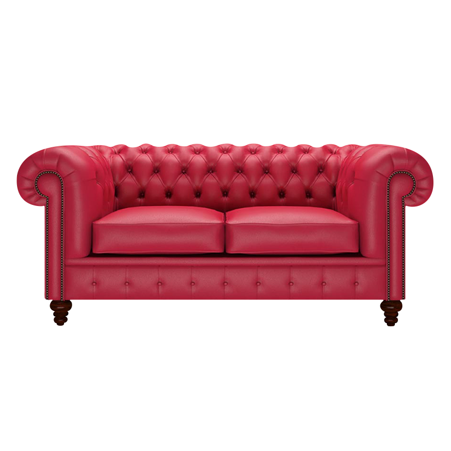 Raleigh 2 Sits Chesterfield Soffa Shelly Flame Red
