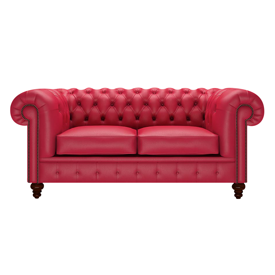 Ladda upp bild till gallerivisning, Raleigh 2 Sits Chesterfield Soffa Shelly Flame Red
