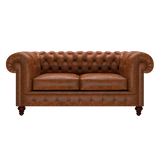 Raleigh 2 Sits Chesterfield Soffa Tudor Chestnut