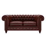 Raleigh 2 Sits Chesterfield Soffa Tudor Oxblood