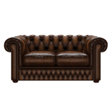 Shackleton 2 Sits Chesterfield Soffa Antique Autumn Tan