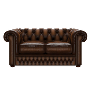 Shackleton 2 Sits Chesterfield Soffa Antique Autumn Tan