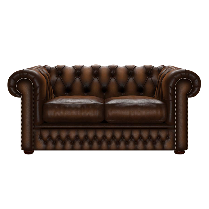 Shackleton 2 Sits Chesterfield Soffa Antique Autumn Tan