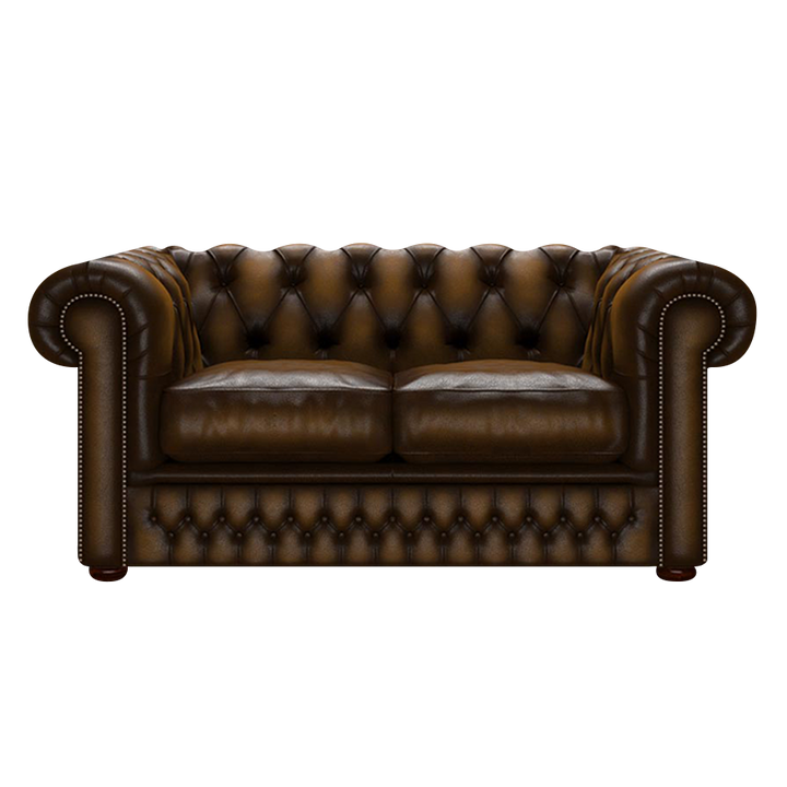 Shackleton 2 Sits Chesterfield Soffa Antique Gold