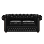 Shackleton 2 Sits Chesterfield Soffa Old English Black