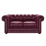 Shackleton 2 Sits Chesterfield Soffa Old English Burgundy