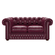 Shackleton 2 Sits Chesterfield Soffa Old English Burgundy