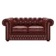 Shackleton 2 Sits Chesterfield Soffa Old English Chestnut