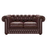 Shackleton 2 Sits Chesterfield Soffa Old English Dark Brown