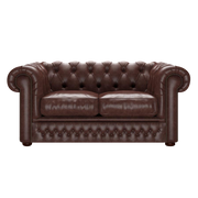 Shackleton 2 Sits Chesterfield Soffa Old English Dark Brown