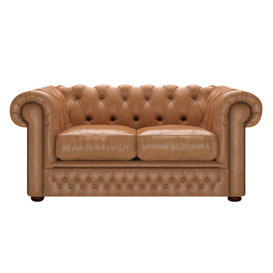 Shackleton 2 Sits Chesterfield Soffa Old English Tan