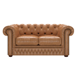 Shackleton 2 Sits Chesterfield Soffa Old English Tan