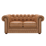 Shackleton 2 Sits Chesterfield Soffa Old English Tan