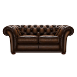 Shakespeare 2 Sits Chesterfield Soffa Antique Autumn Tan