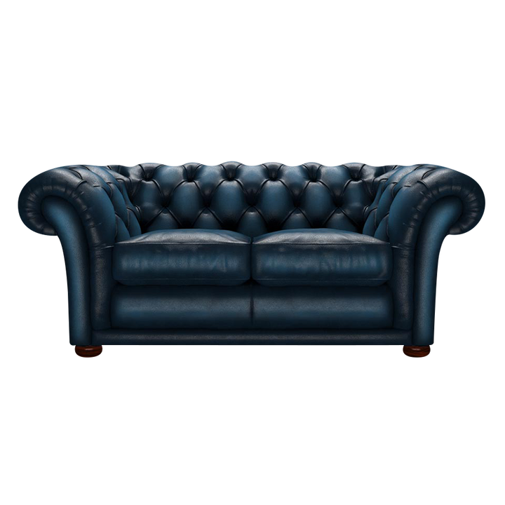 Shakespeare 2 Sits Chesterfield Soffa Antique Blue