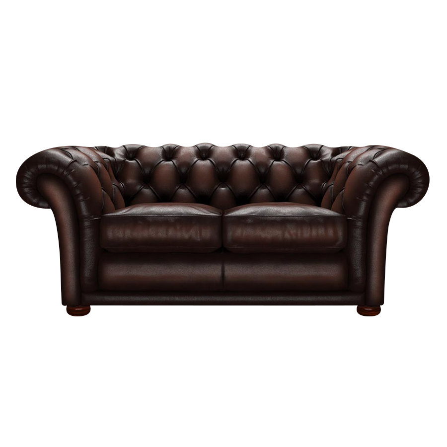 Shakespeare 2 Sits Chesterfield Soffa Antique Brown