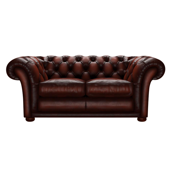 Shakespeare 2 Sits Chesterfield Soffa Antique Chestnut