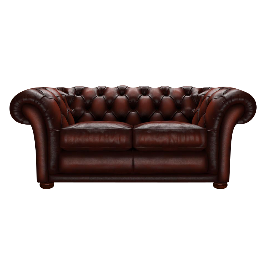 Shakespeare 2 Sits Chesterfield Soffa Antique Chestnut