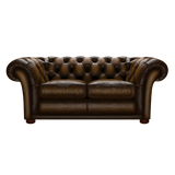 Shakespeare 2 Sits Chesterfield Soffa Antique Gold