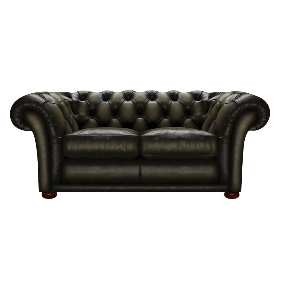 Shakespeare 2 Sits Chesterfield Soffa Antique Olive