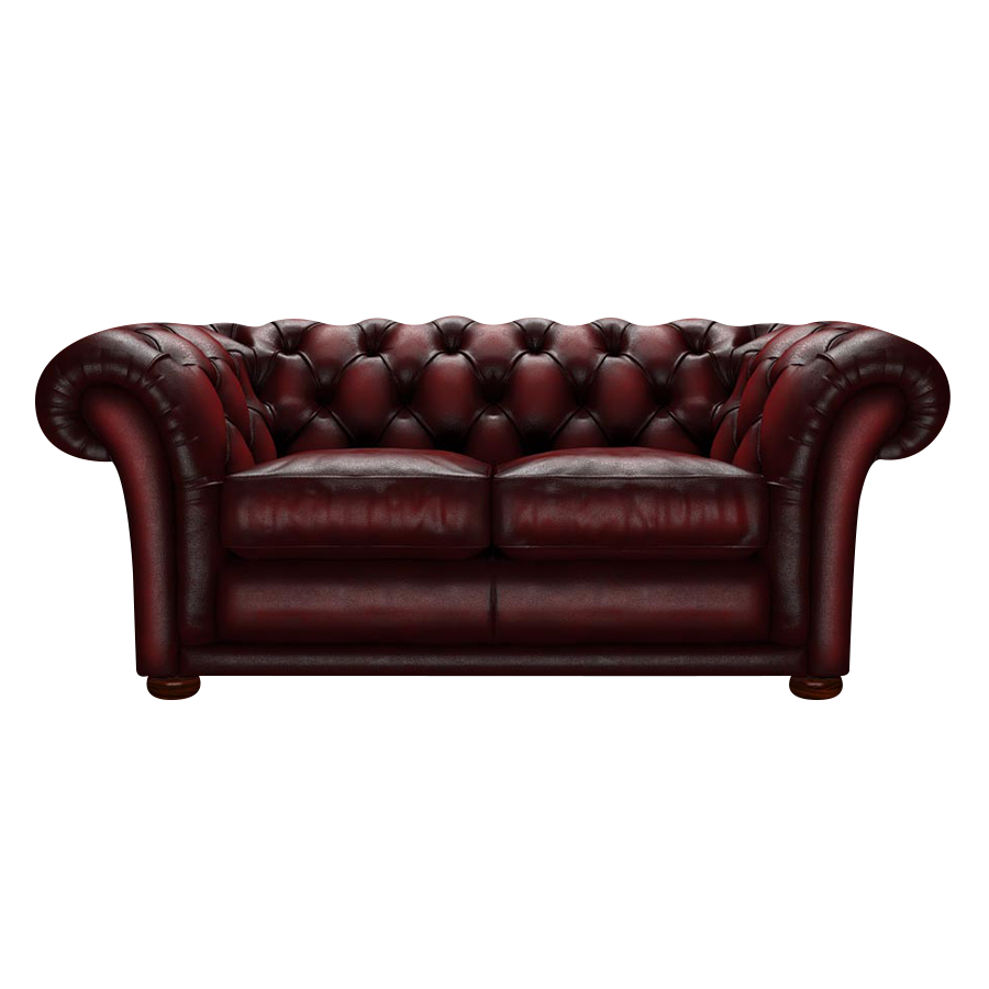 Shakespeare 2 Sits Chesterfield Soffa Antique Red