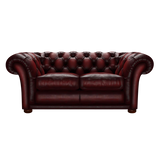 Shakespeare 2 Sits Chesterfield Soffa Antique Red