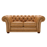 Shakespeare 2 Sits Chesterfield Soffa Old English Buckskin