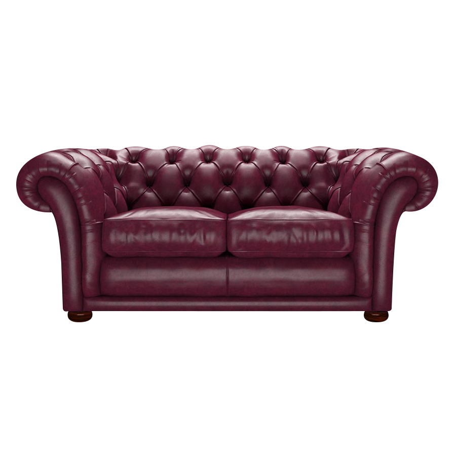Shakespeare 2 Sits Chesterfield Soffa Old English Burgundy