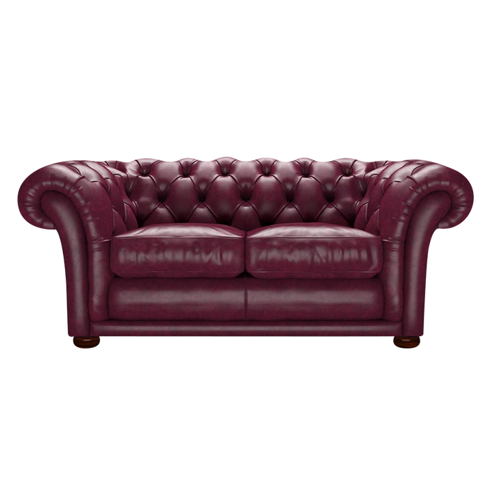 Shakespeare 2 Sits Chesterfield Soffa Old English Burgundy