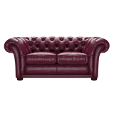 Shakespeare 2 Sits Chesterfield Soffa Old English Burgundy