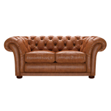 Shakespeare 2 Sits Chesterfield Soffa Old English Saddle