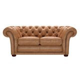 Shakespeare 2 Sits Chesterfield Soffa Old English Tan