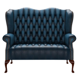 Wade 2 Sits Chesterfield Soffa Antique Blue
