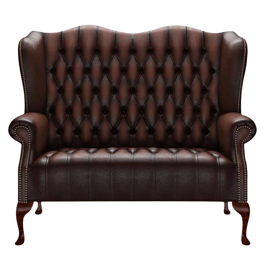 Wade 2 Sits Chesterfield Soffa Antique Brown