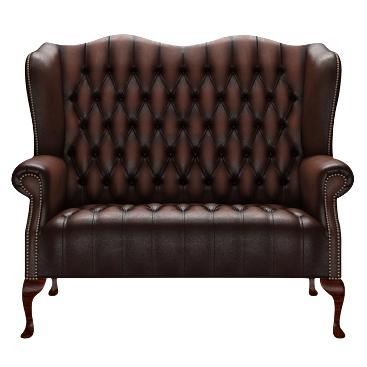 Wade 2 Sits Chesterfield Soffa Antique Brown