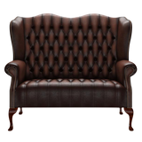 Wade 2 Sits Chesterfield Soffa Antique Brown