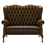 Wade 2 Sits Chesterfield Soffa Antique Gold